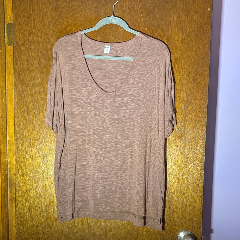Old Navy Casual Brown/Mauve Short Sleeve Tee